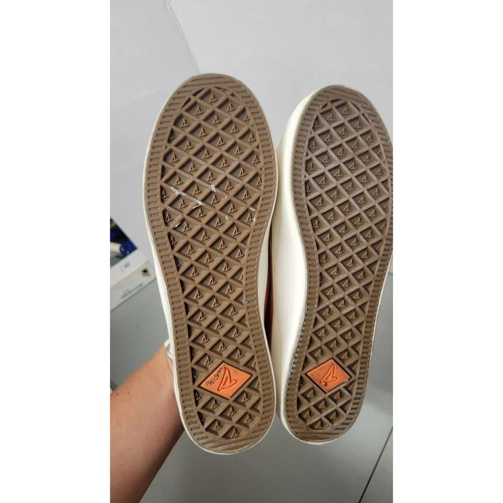 Sperry Crest Vibe Platform Canvas Sneaker Orange Yellow Tie Dye STS86870 Women 7